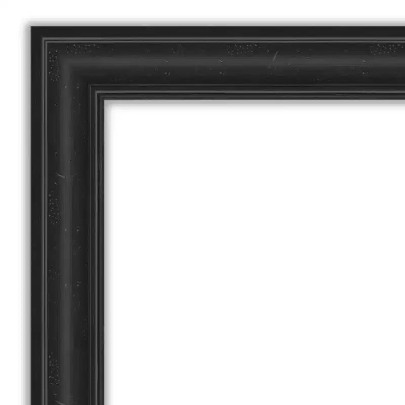 Espejo de pared rectangular moderno, no biselado, 44" x 33", marco de poliestireno, incluye herrajes de montaje