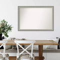 Miroir mural étroit élégant en étain brossé, sans biseau, 39" x 27"