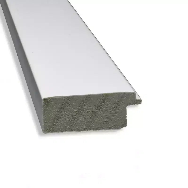 39" x 27" weißer schmaler Wandschrankspiegel, ohne Facettenschliff, modernes Design, Rahmen aus Polystyrol, inklusive Montagematerial