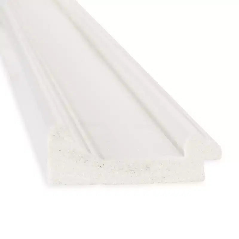 Miroir blanc pleine longueur pour porte, sans biseau, 20" x 54", cadre en polystyrène, matériel de montage inclus