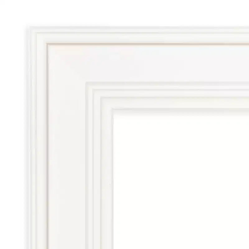 20" x 54" weißer Ganzkörperspiegel für die Tür, ohne Facettenschliff, Rahmen aus Polystyrol, inklusive Montagematerial