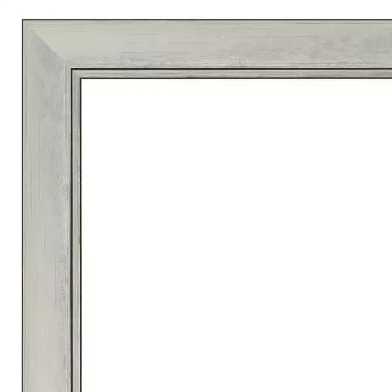 Miroir mural argenté patiné : rectangle moderne, 32" x 26", matériel de montage inclus