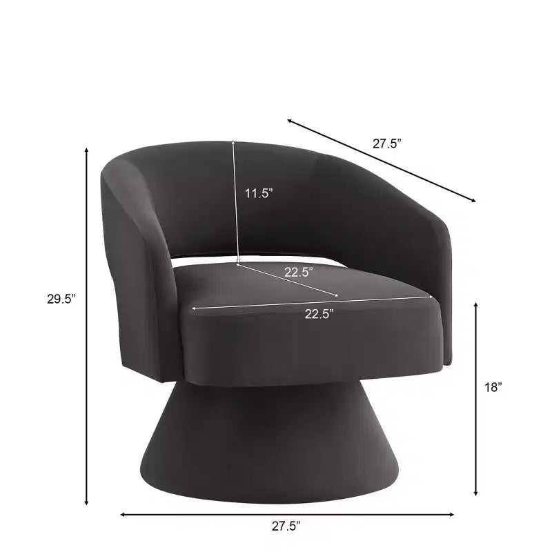 Sillas decorativas giratorias modernas para dormitorio, sillas redondas tapizadas en terciopelo, cómodas y giratorias 360 grados con respaldo abierto