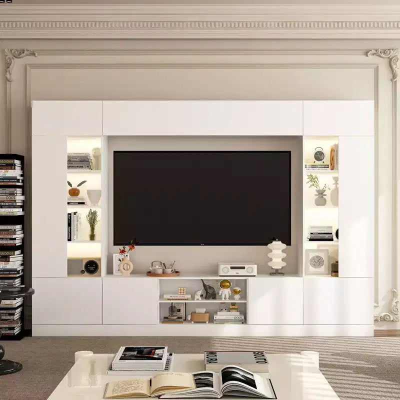 Großes Entertainment-Center, umfassende TV-Wohnwand: ästhetisches und praktisches Must-have fürs Wohnzimmer