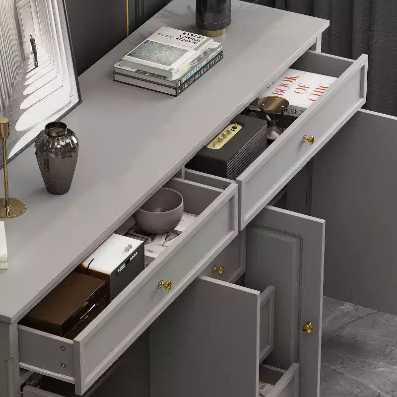 Cómoda horizontal de 5 cajones, armario de almacenamiento multifuncional, soluciones de almacenamiento para la sala de estar