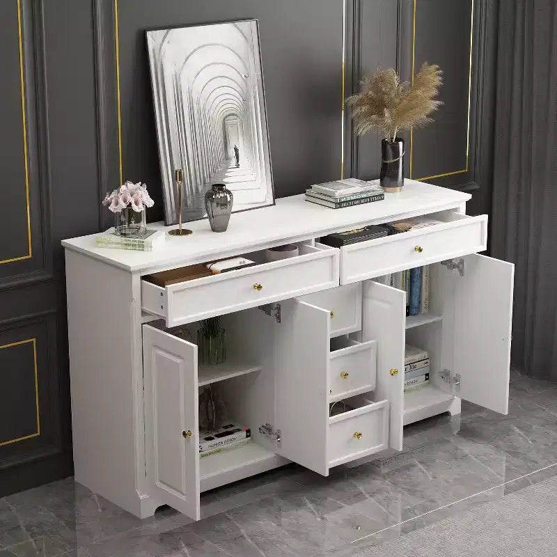 Cómoda horizontal de 5 cajones, armario de almacenamiento multifuncional, soluciones de almacenamiento para la sala de estar
