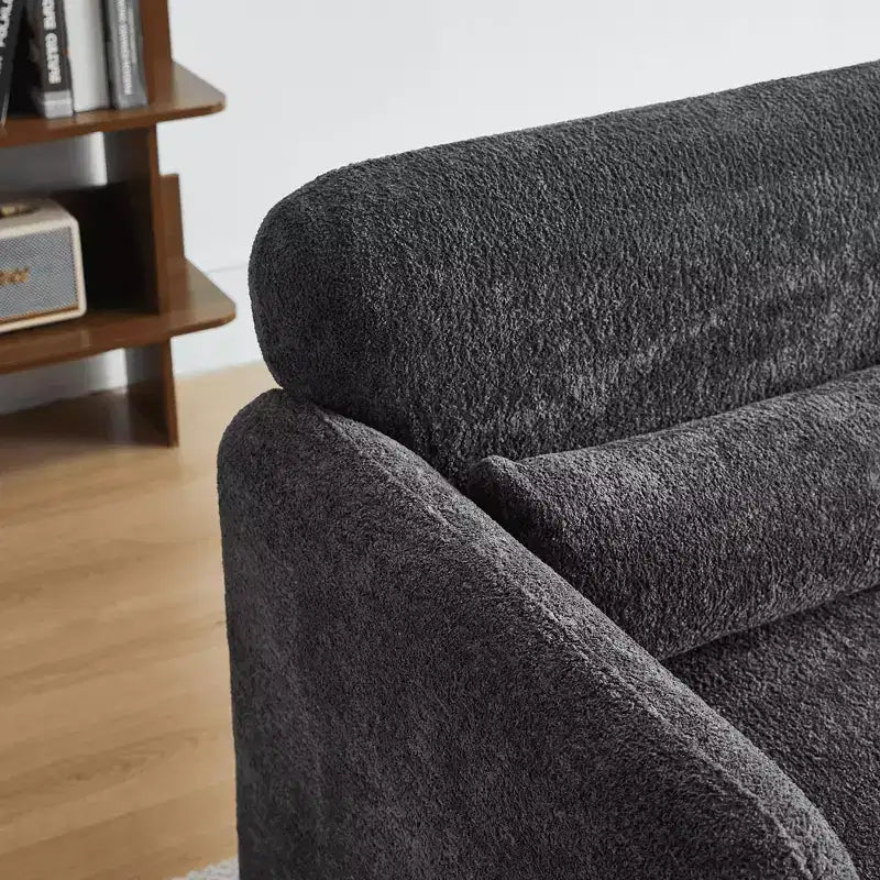 Sofá cama con USB, cama extraíble ajustable 3 en 1 y bolsillo lateral (terciopelo)