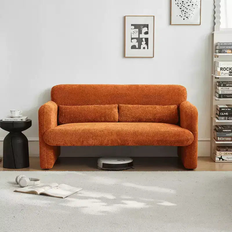 Schlafsofa mit USB-Anschluss, 3-in-1-Ausziehbett und Seitentasche (Samt)