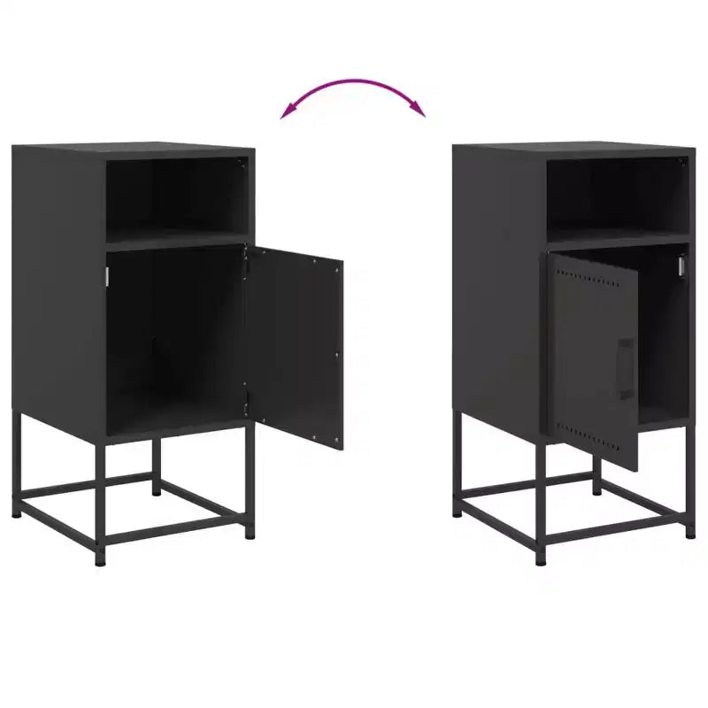 Armoire de chevet, table d’appoint latérale pour la chambre, meuble en acier