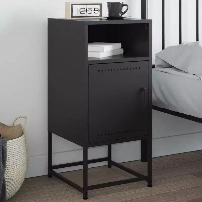 Nachttisch, Beistelltisch für Schlafzimmer, Wohnmöbel aus Stahl