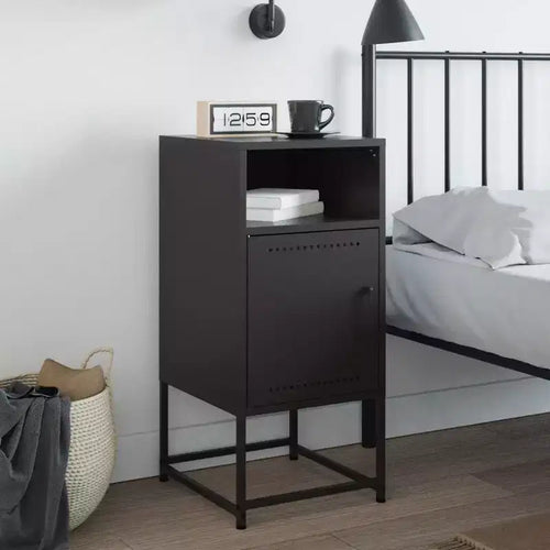 Armoire de chevet, table d’appoint latérale pour la chambre, meuble en acier