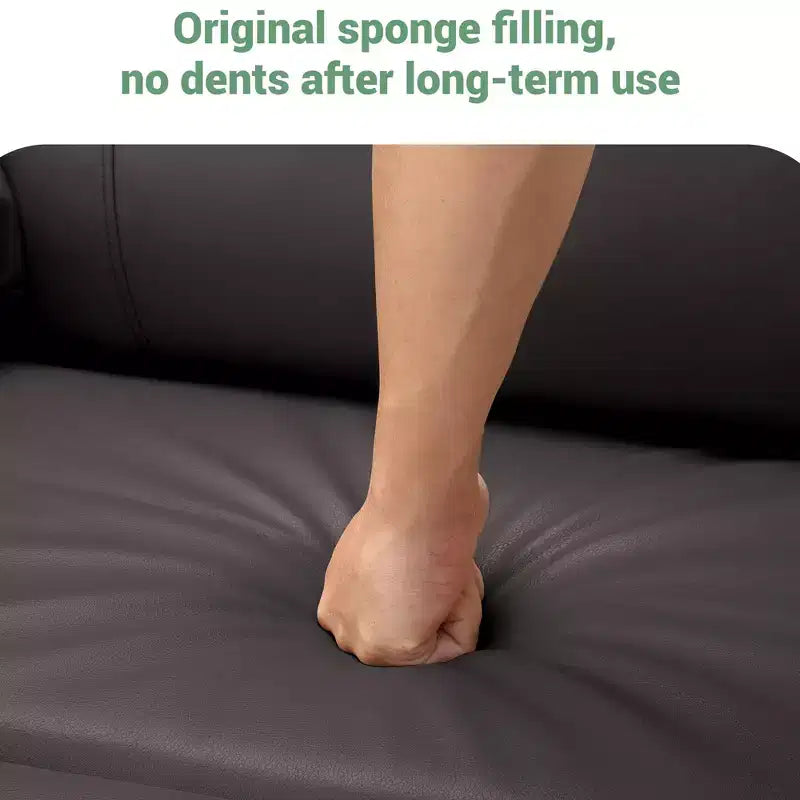 Massagesessel für Erwachsene, drehbarer Schaukelstuhl mit Wärmefunktion, Kunstleder, Fernbedienung, Getränkehalter, Seitentasche, breiter Relaxsessel für Wohnzimmer und Schlafzimmer