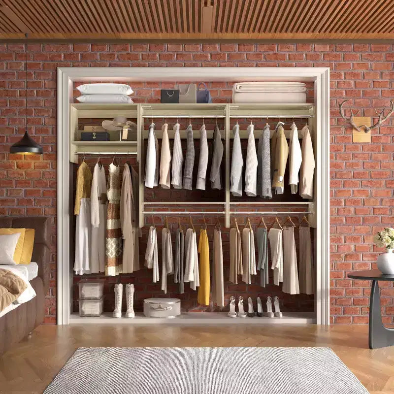 Schrank-Organizer mit 5 Kleiderstangen, wandmontierte Kleiderstange zur Ordnung