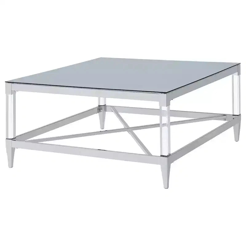 Mesa de centro de acrílico con espejo templado
