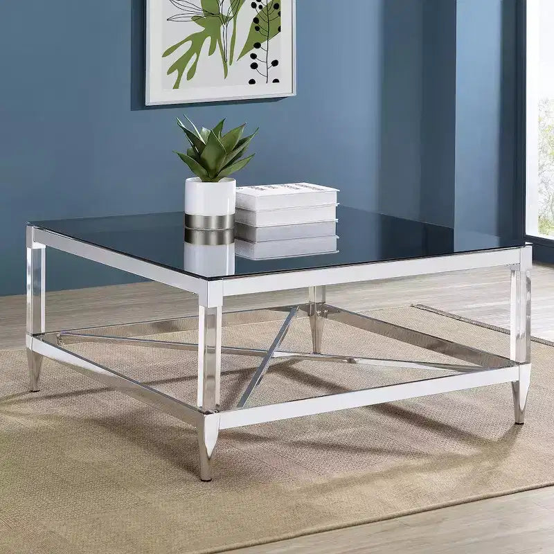 Mesa de centro de acrílico con espejo templado