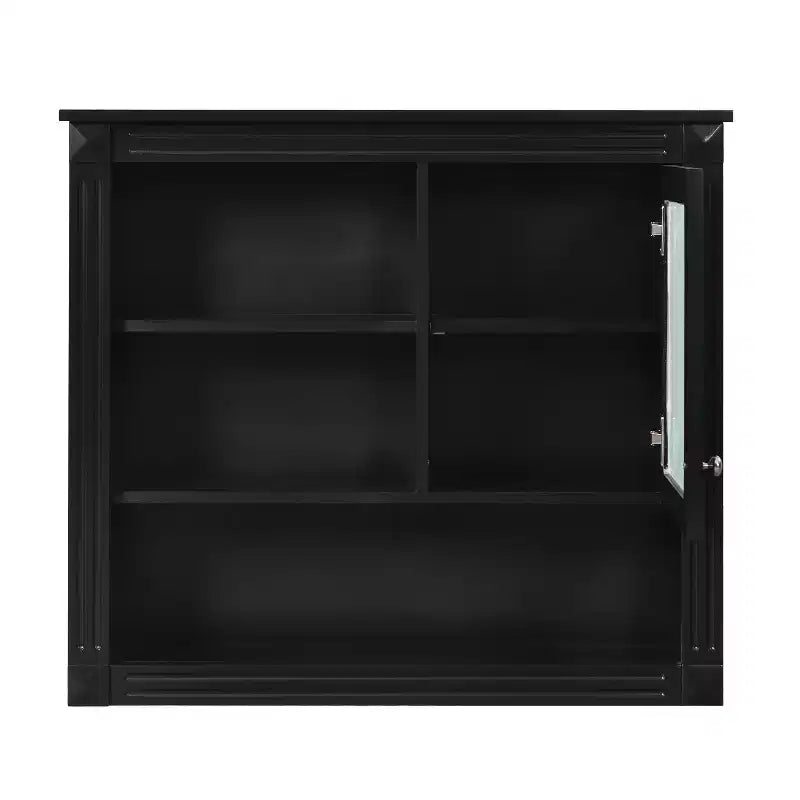 Rechteckiger Medizinschrank aus MDF mit Spiegel, 32 in. B x 28 in. H, 5 herausnehmbare Ablagen, sanft schließende Scharniere