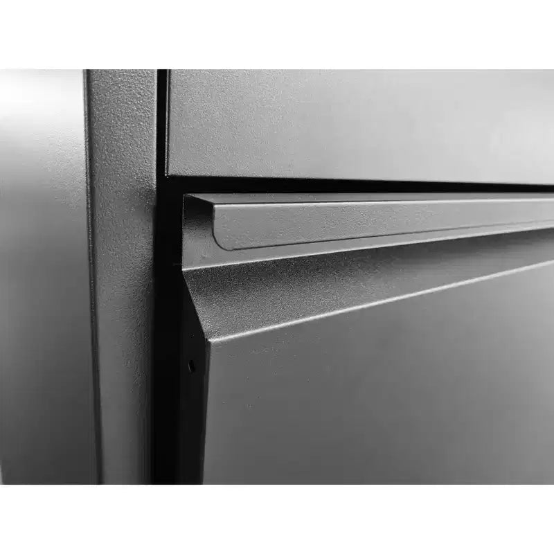 40H abschließbarer seitlicher Aktenschrank - Robustes Metall für das Homeoffice, leise Vollauszüge, Kippschutz, passend für Letter/Legal/A4/F4