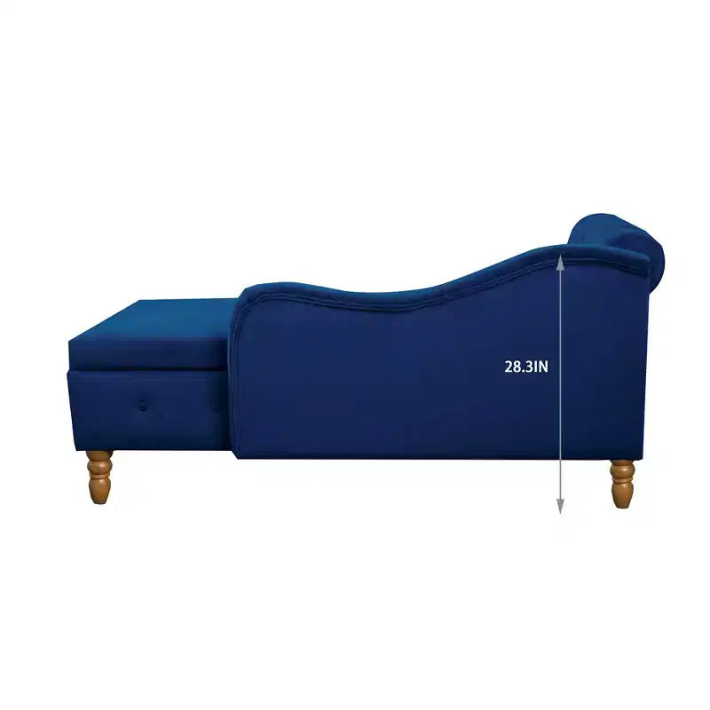 Moderner Relaxsessel mit Stauraum und Ziernägeln, gepolsterter Samt-Loungesessel mit Knopfheftung, Stauraum und Kissen fürs Wohnzimmer