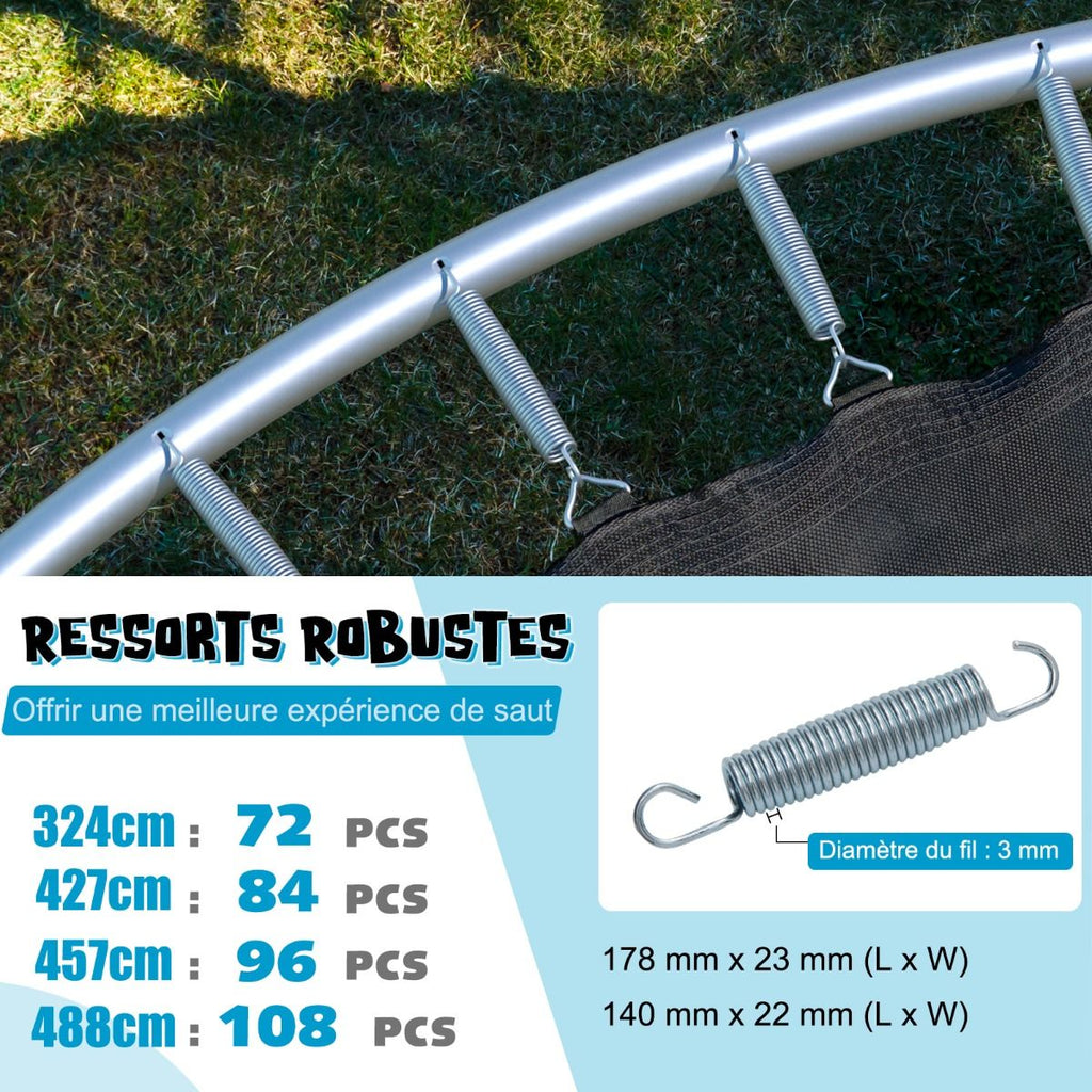 Trampoline d'Extérieur ?366 cm Trampoline avec Panier de Basket Filet de Protection Trampoline pour Enfants et Adultes