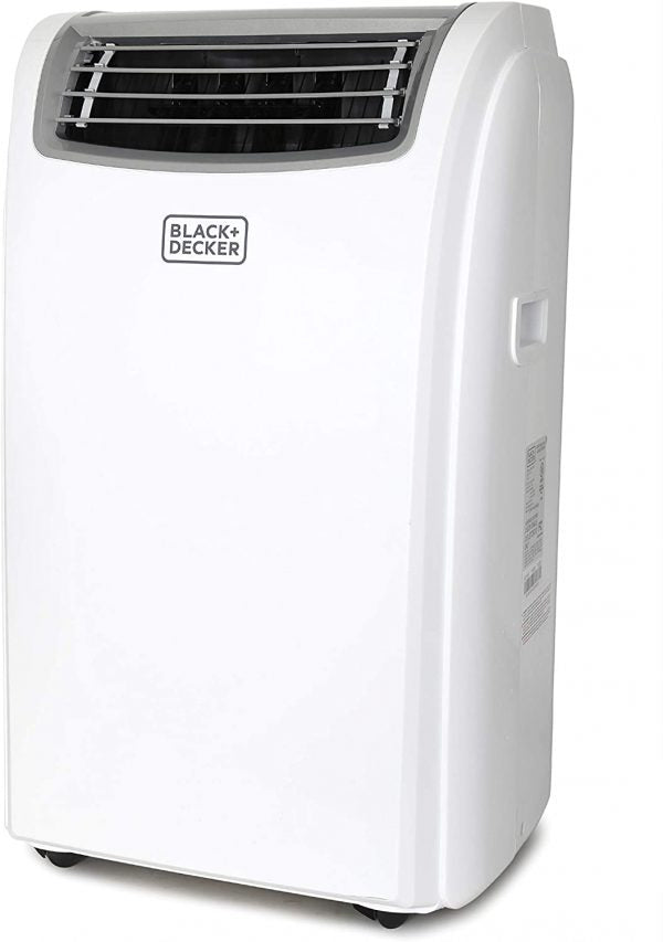BLACK DECKER 14 000 BTU Climatiseur portable avec chaleur et télécommande, blanc