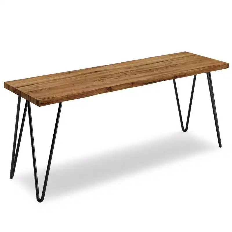 Banc pratique de style patiné, naturel