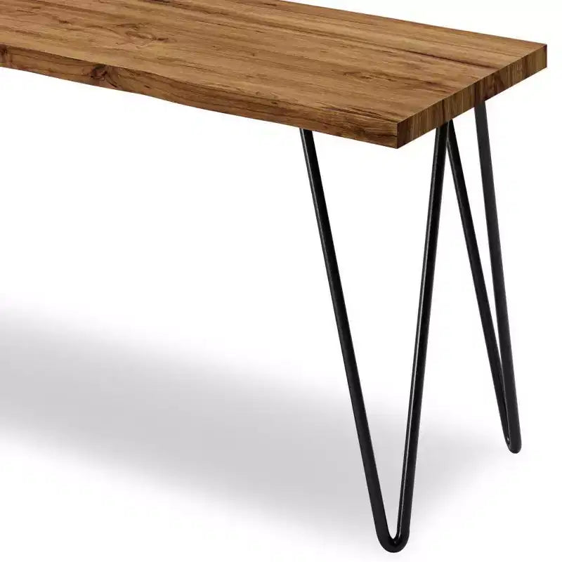 Banc pratique de style patiné, naturel