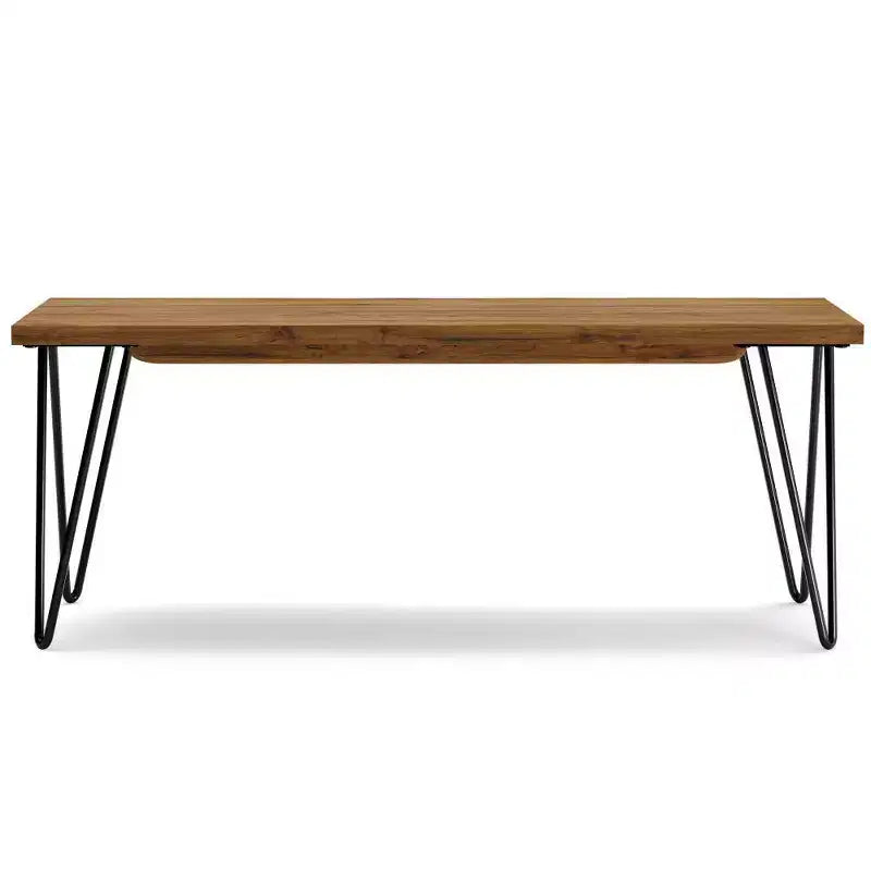 Banc pratique de style patiné, naturel