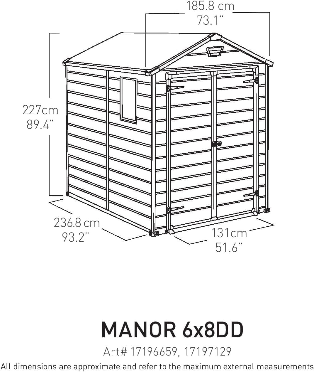 KETER - ABRI Manor 68-4,1m2 - Gris