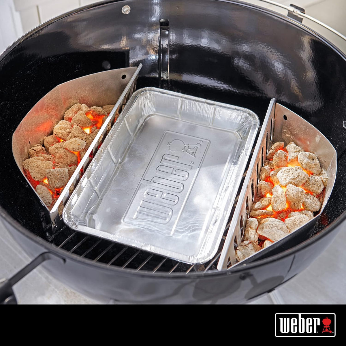Weber Q1400 Barbecue électrique, surface de cuisson 43 x 32 cm, nomade, grille en fonte émaillée divisée en 2 parties, couvercle et cuve en fonte d'aluminium - Gris foncé (52020053)