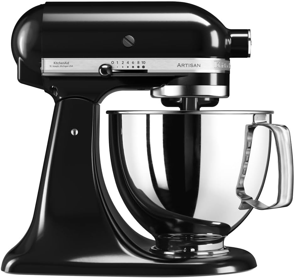 KitchenAid Robot Patissier I Artisan I Robot cuisine multifonctions à tête inclinable I Avec 4 accessoires I Bol de 4,8L | Crème