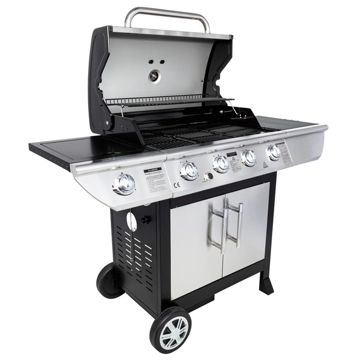 Barbecue au gaz BRISBANE - 4 br?leurs 14kW + réchaud Somagic