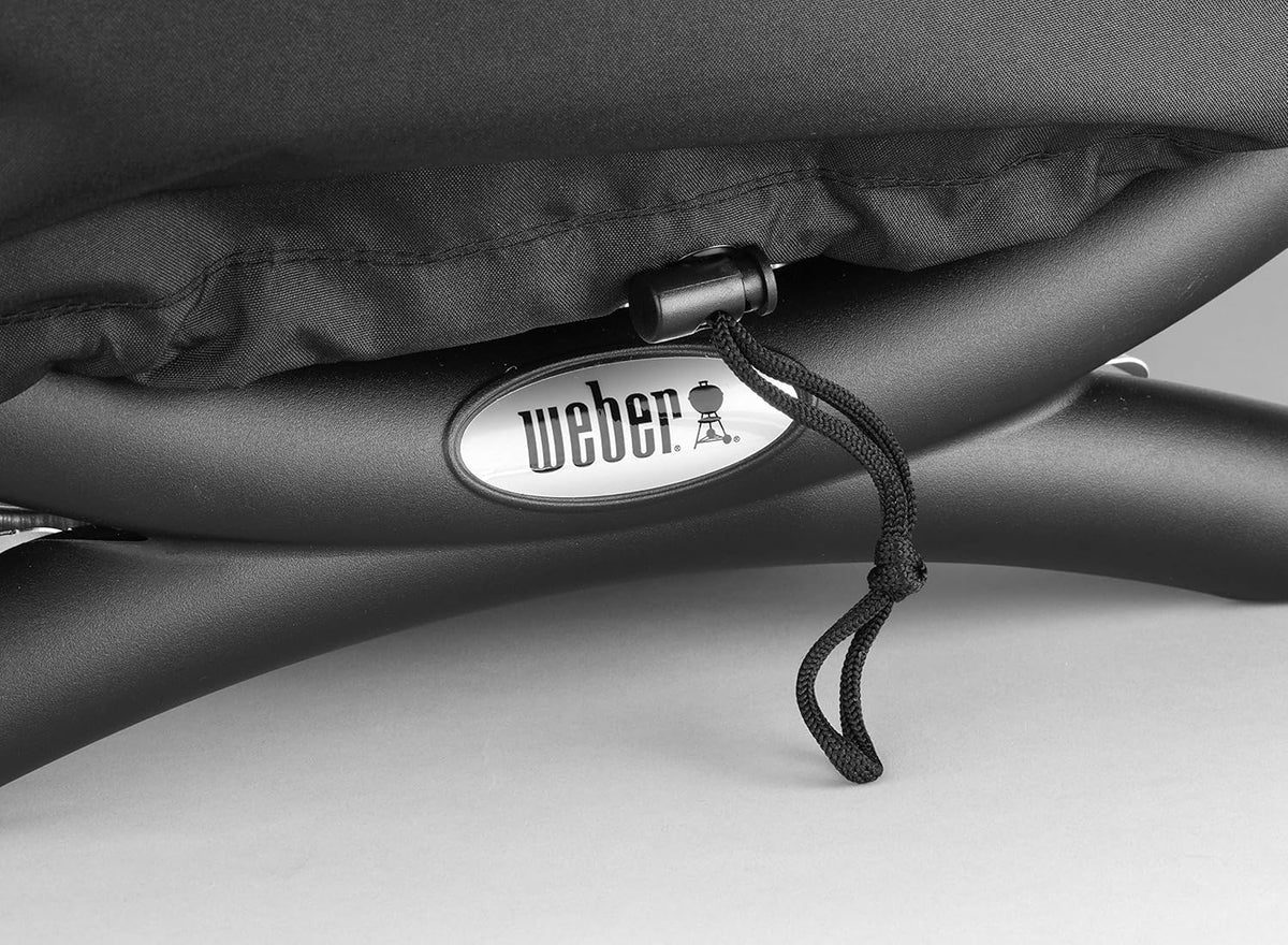 Weber Q1400 Barbecue électrique, surface de cuisson 43 x 32 cm, nomade, grille en fonte émaillée divisée en 2 parties, couvercle et cuve en fonte d'aluminium - Gris foncé (52020053)