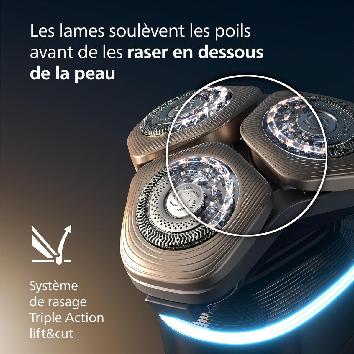 Philips Rasoir i9000 Prestige Ultra, Rasoir électrique 100% étanche, Technologie Skin IQ Pro, Système Triple Lift & Cut, Lames de précision NanoTech rotatives 360°, 5 modes de rasage, XP9401/38
