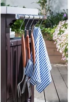 KETER Desserte barbecue gris UNITY XL - 207 litres - 134 x 51.7 x 89.6 cm