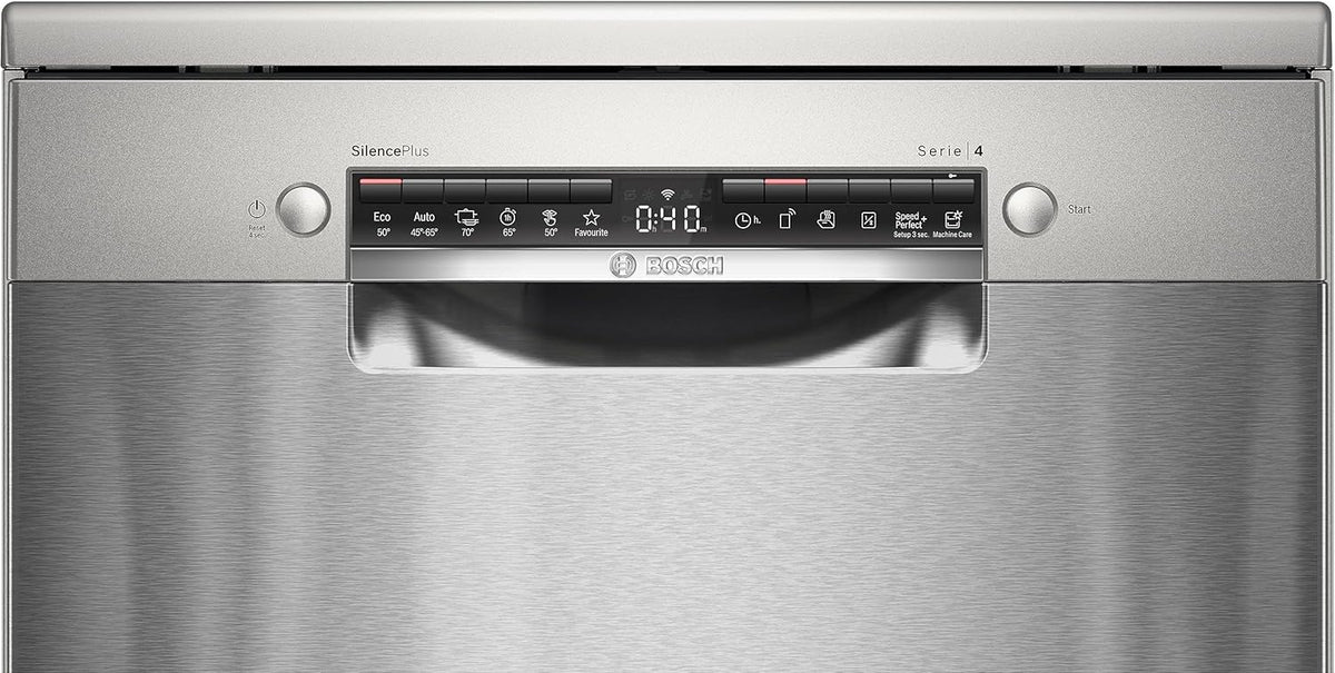 Bosch SMS4EMI01E - Série 4 - Lave-vaisselle Pose-libre - 60 cm - 14 couverts - Silence Plus 42 dB - Inox