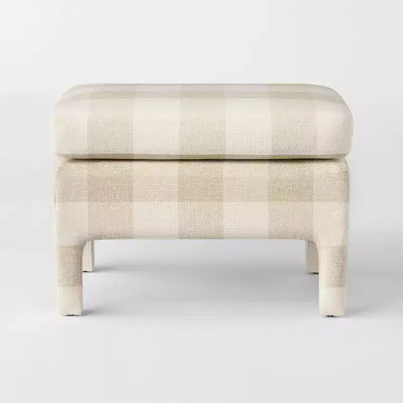 Pouf entièrement rembourré à motif de style nordique