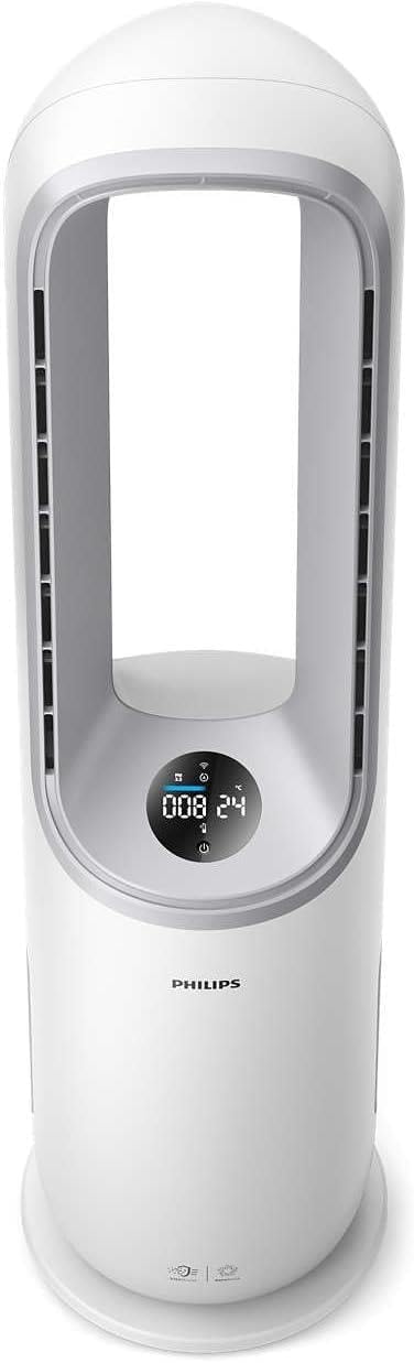 Philips Air Performer 3-en-1 : Purificateur, Chauffage & Ventilateur Rafra?chisseur – Nettoie 70m2, élimine 99,97% des Allergènes et Polluants. Filtre HEPA, Capteurs Intelligents, App (AMF870/15)