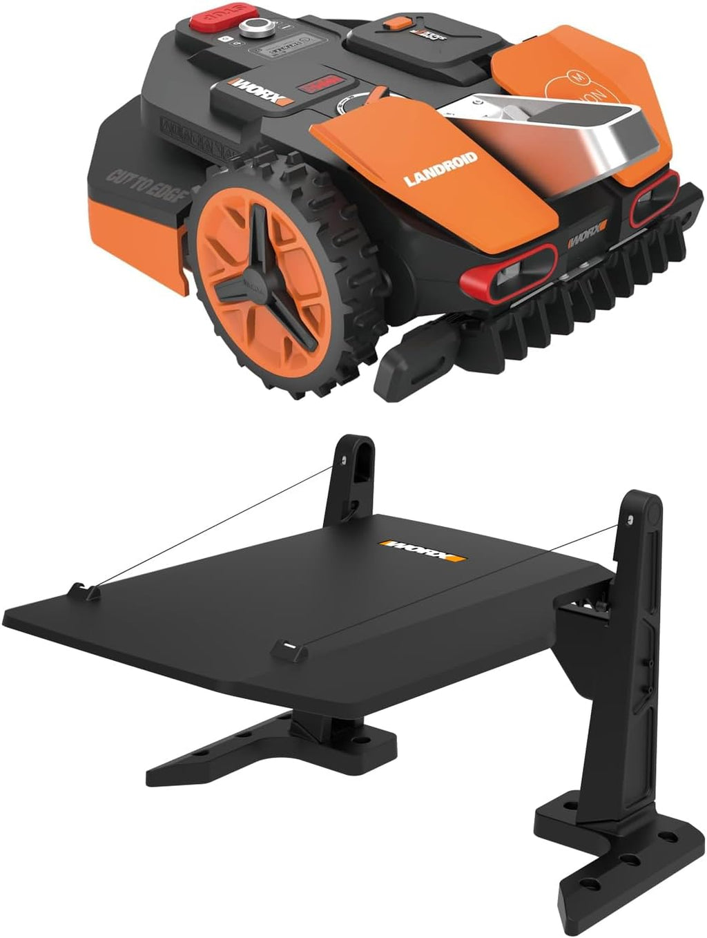 WORX LANDROID Vision WR206E.1, Robot Tondeuse sans Fil périphérique 600 m2 Surf.Max 700 m2, Installation en 30 Min, Caméra 4K + IA Adaptative, évite Tous Les Obstacles, Coupe des Bordures, Multizone