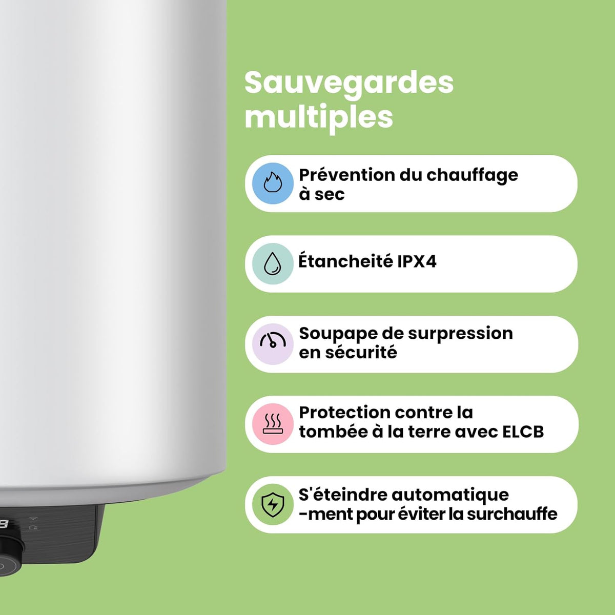 COMFEE’ D80-15EFG | Chauffe-eau électrique Connecté 80L