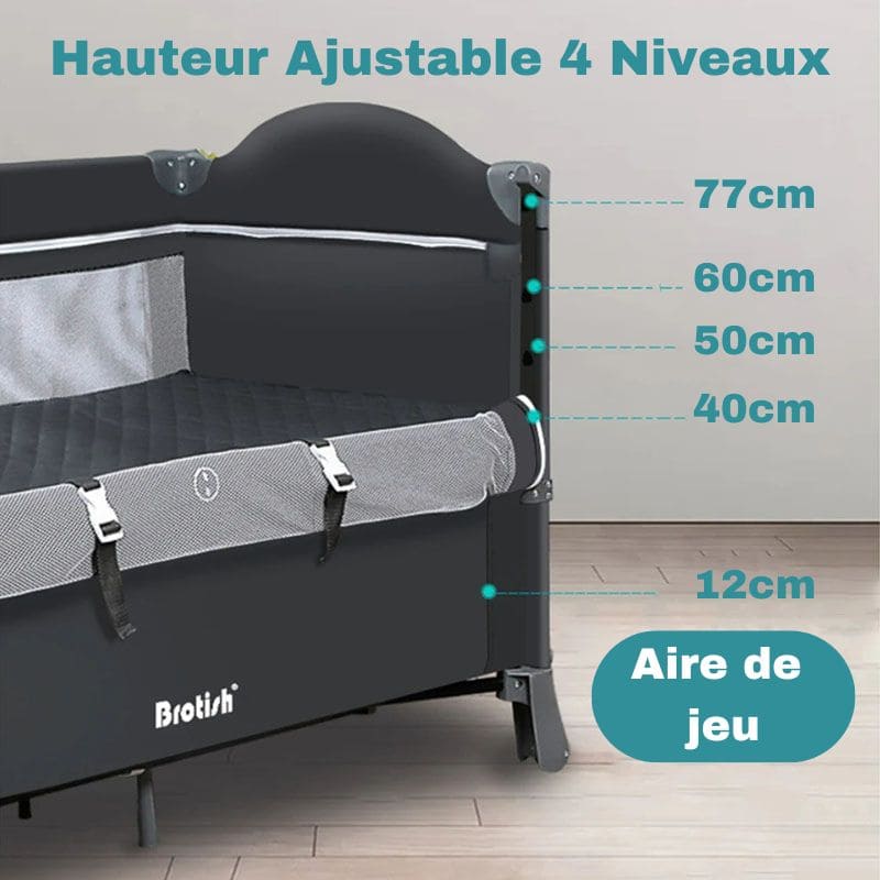 Berceau Bébé 3 en 1 - Confort et Mobilité  | FlexiBed