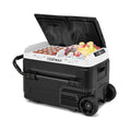 Glacière électrique Portable Double Zone 40L Réfrigérateur de Voiture 12 V à Compresseur -20°C?~?20°C 12/24V CC et 100-240V CA Noir