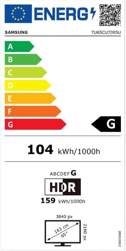 Samsung Téléviseur TU55CU7095 55 (55 Pouces), Crystal UHD 4K, Smart TV, 2023