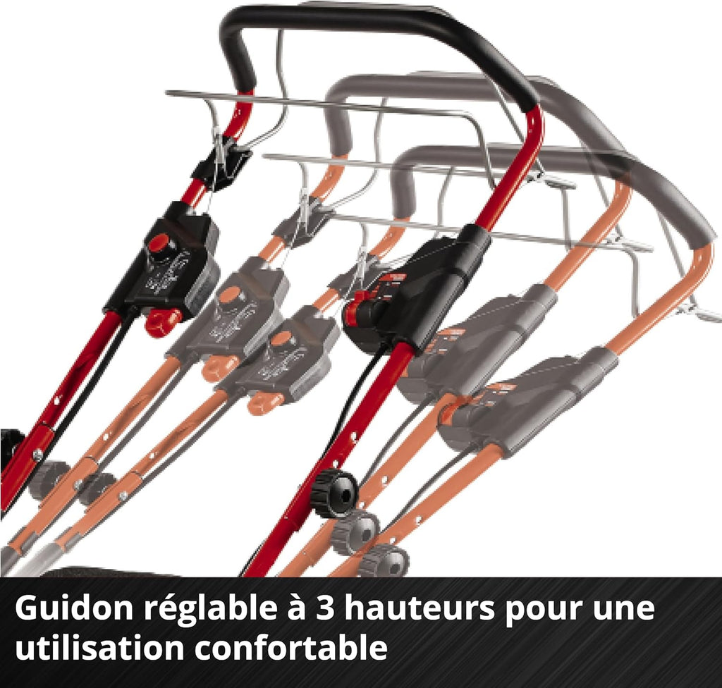 Einhell Professional Tondeuse à gazon sans fil GP-CM 36/47 S HW Li Power X-Change (36V, 47 cm largeur de coupe, autotractée, moteur sans charbon) Livré avec 4 Batteries 4,0Ah et 2 Chargeurs Doubles