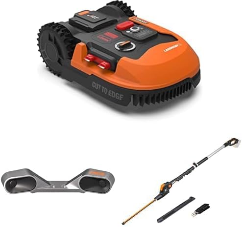 WORX LANDROID Vision WR206E.1, Robot Tondeuse sans Fil périphérique 600 m2 Surf.Max 700 m2, Installation en 30 Min, Caméra 4K + IA Adaptative, évite Tous Les Obstacles, Coupe des Bordures, Multizone